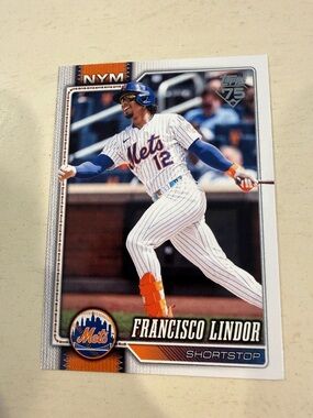 Topps Mets Baseball Card - White, Blue & Orange